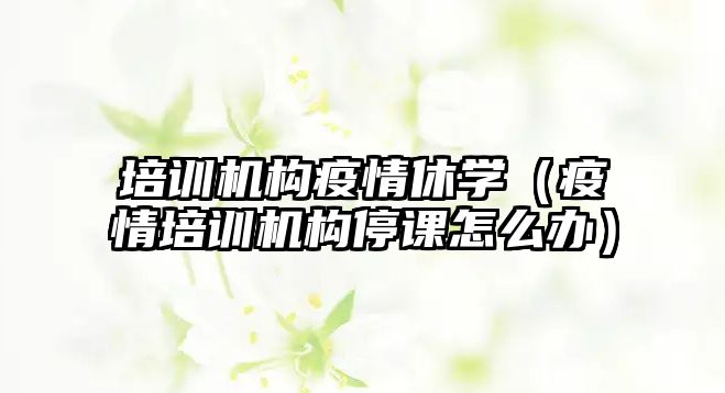 培訓機構疫情休學（疫情培訓機構停課怎么辦）