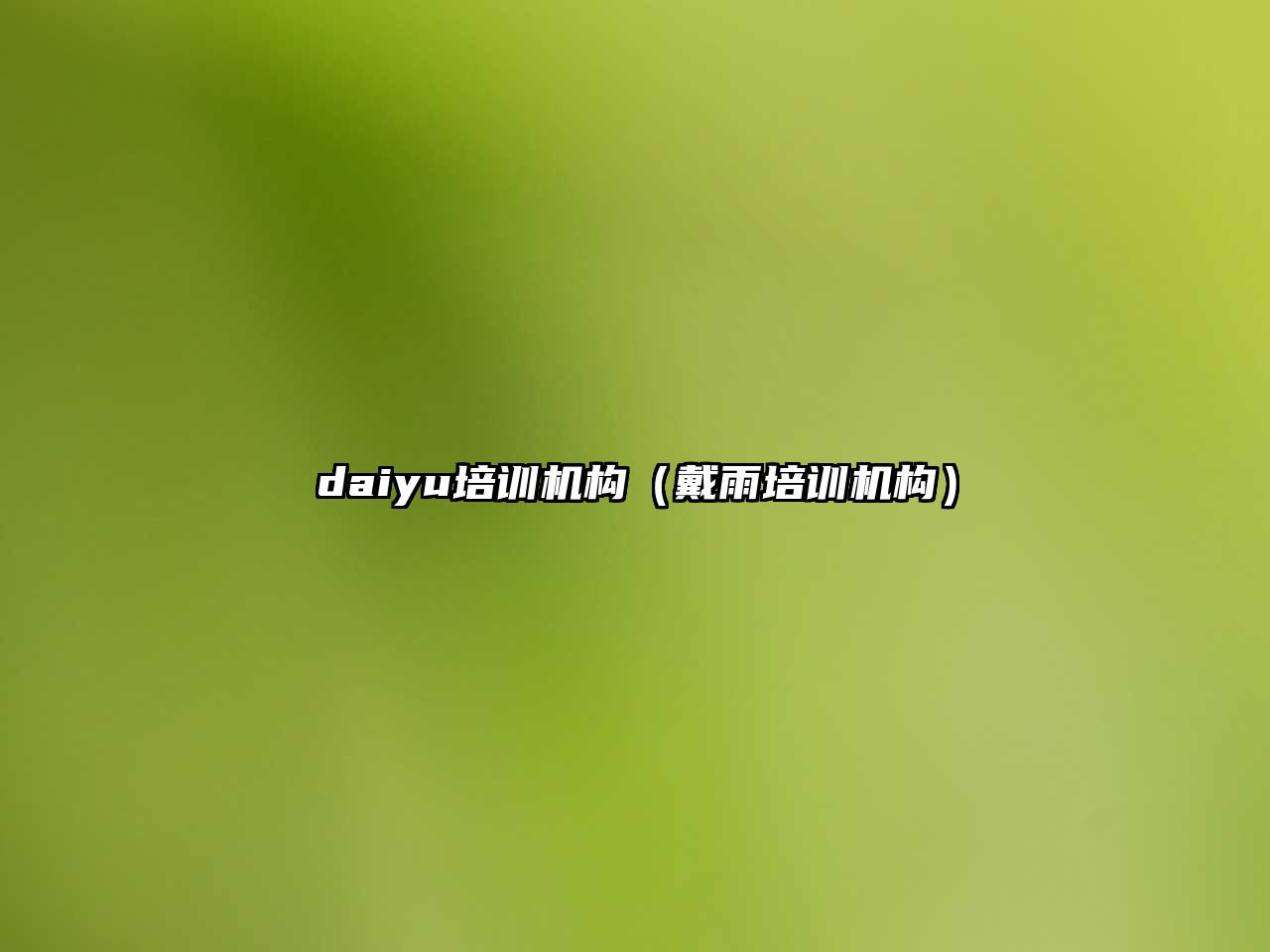 daiyu培訓機構（戴雨培訓機構）