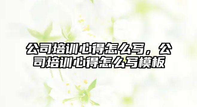 公司培訓心得怎么寫，公司培訓心得怎么寫模板