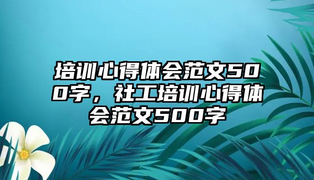 培訓心得體會范文500字，社工培訓心得體會范文500字