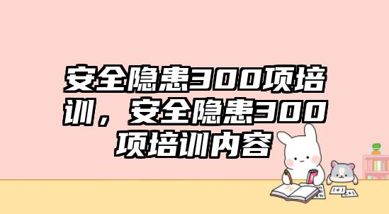 安全隱患300項培訓，安全隱患300項培訓內容