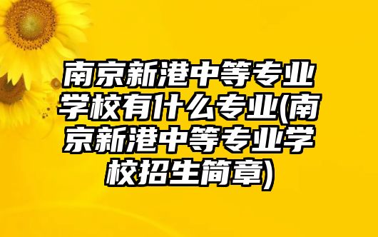 南京新港中等專業(yè)學(xué)校有什么專業(yè)(南京新港中等專業(yè)學(xué)校招生簡章)