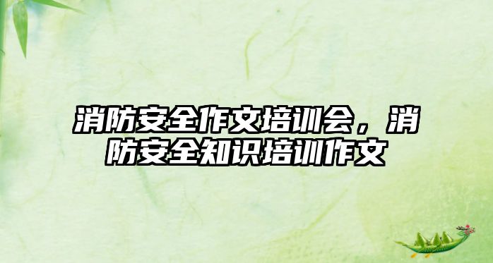 消防安全作文培訓(xùn)會(huì)，消防安全知識(shí)培訓(xùn)作文