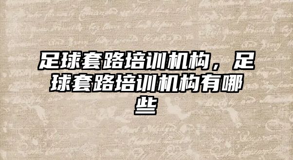 足球套路培訓機構，足球套路培訓機構有哪些