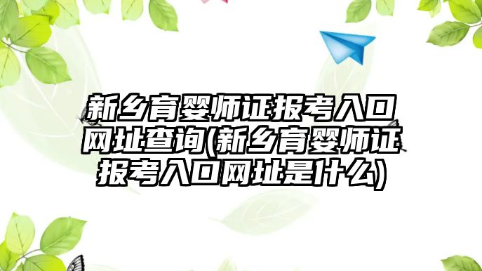 新鄉(xiāng)育嬰師證報考入口網(wǎng)址查詢(新鄉(xiāng)育嬰師證報考入口網(wǎng)址是什么)