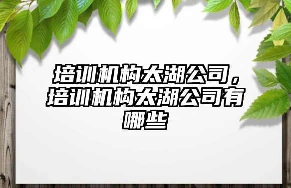 培訓機構太湖公司，培訓機構太湖公司有哪些